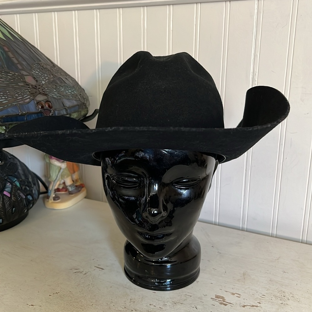 Renegade 100% wool felt black cowboy hat 6 7/8